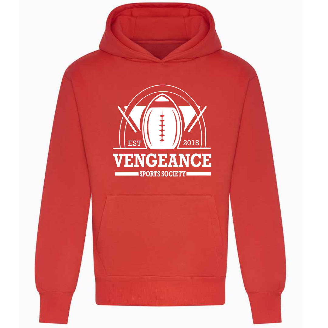 Vengeance red sport varsity premium hoodie