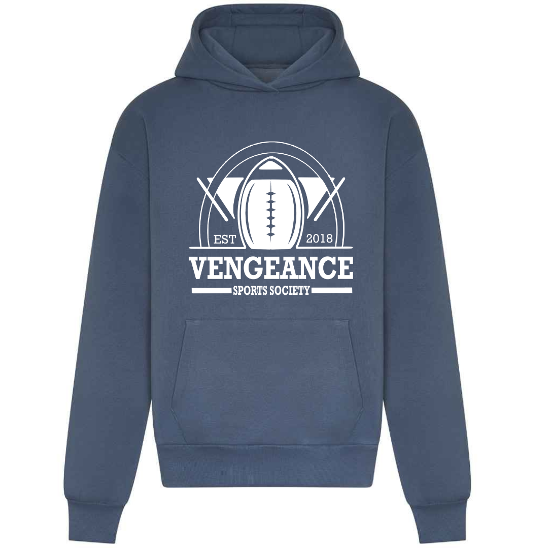 Vengenace airforce blue sports varsity premium hoodie