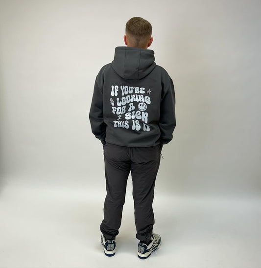 If youre looking for a sign steel grey premium pocket hoodie