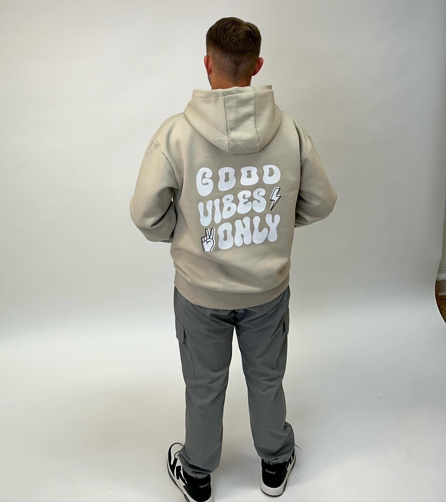 Good vibes stone premium pocket hoodie
