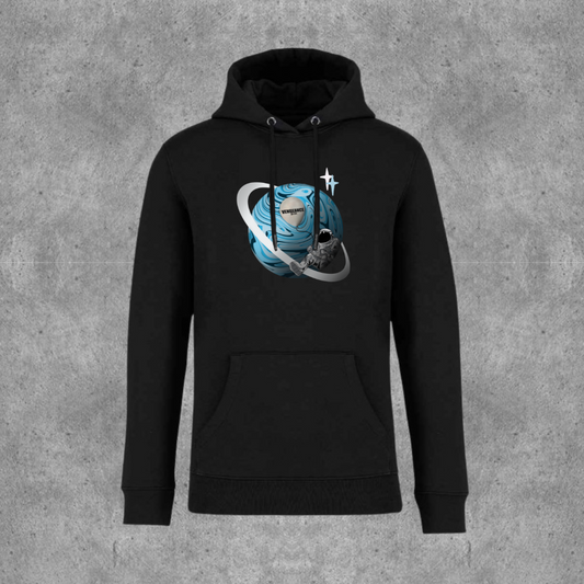 Vengeance spaceman black & blue premium drawstring hoodie