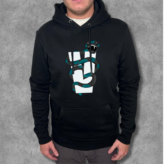 Vengeance V-snake black & blue premium hoodie