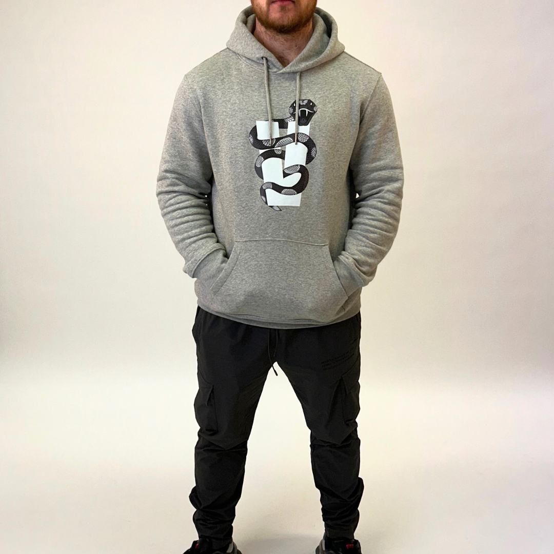 Vengeance Snake light grey premium hoodie