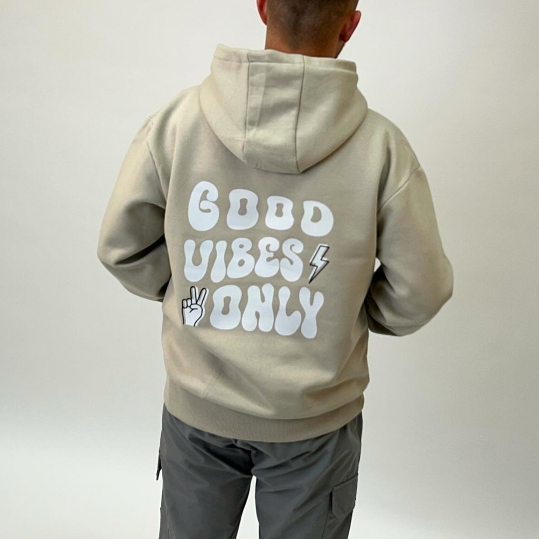 Good vibes stone premium pocket hoodie